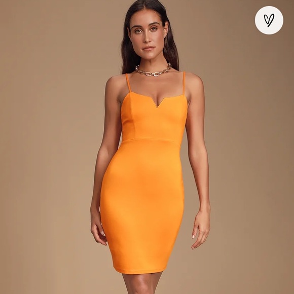 Lulus Dresses & Skirts - LULU’S GIANNA ORANGE SLEEVELESS BODYCON DRESS